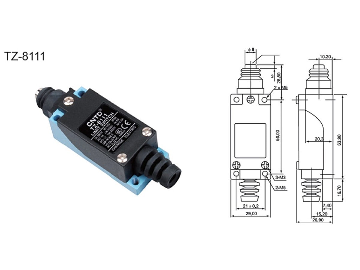 CNTD TZ-8111 Doğrusal Pimli Limit Switch