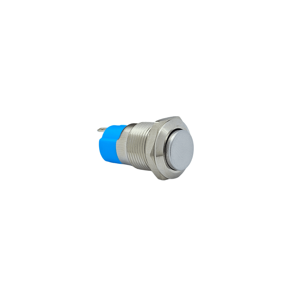 E12A 12MM METAL IŞIKSIZ KALICILI BUTON - ÇIKIK KAFA - 1NO - IP67