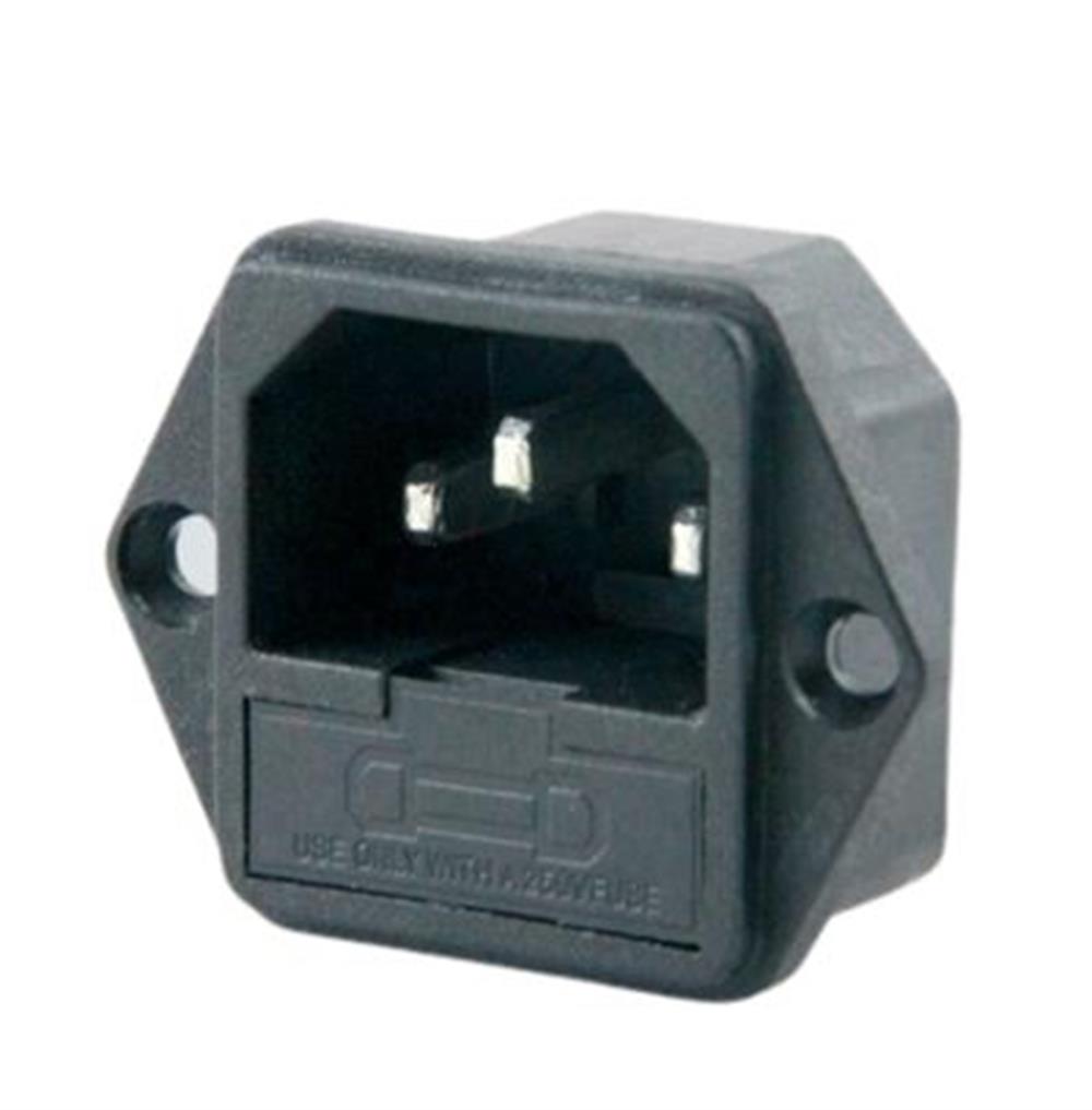 IC-213-S C14 Power Soket Erkek Fuseli Kulaklı