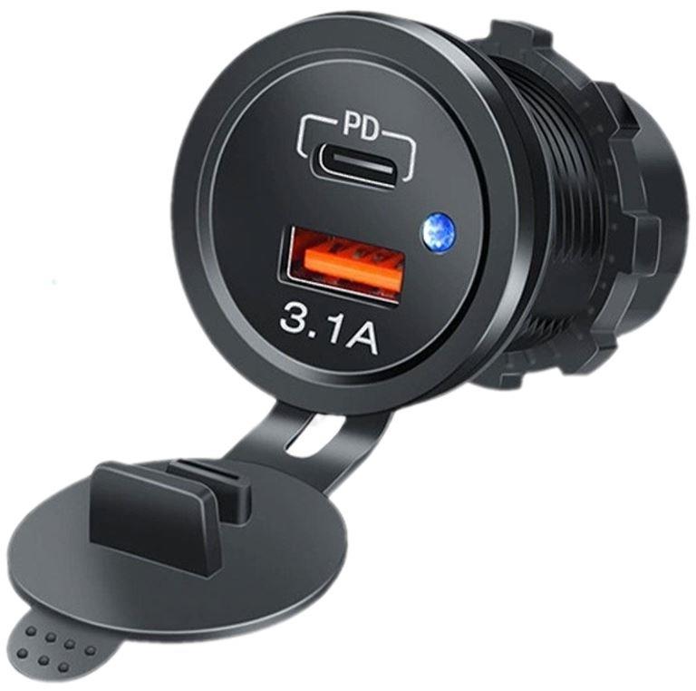 IC-266C-7 PANO MONTAJ İKİLİ USB USB3.0 + TYPE-C