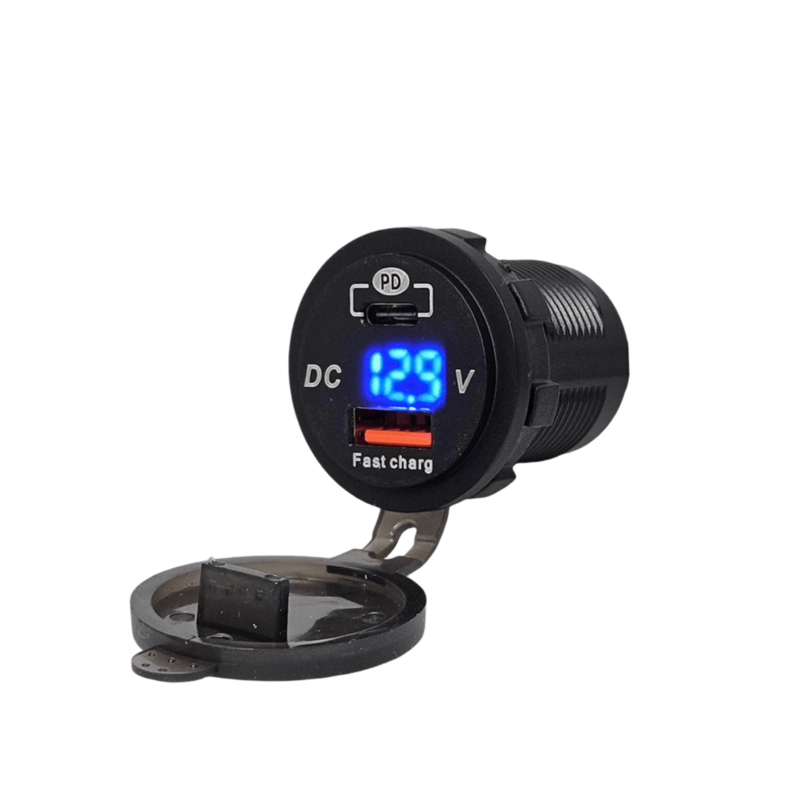 IC-266D-1 Pano Tip Voltmetreli 2'li Usb 3.0 + Type-C