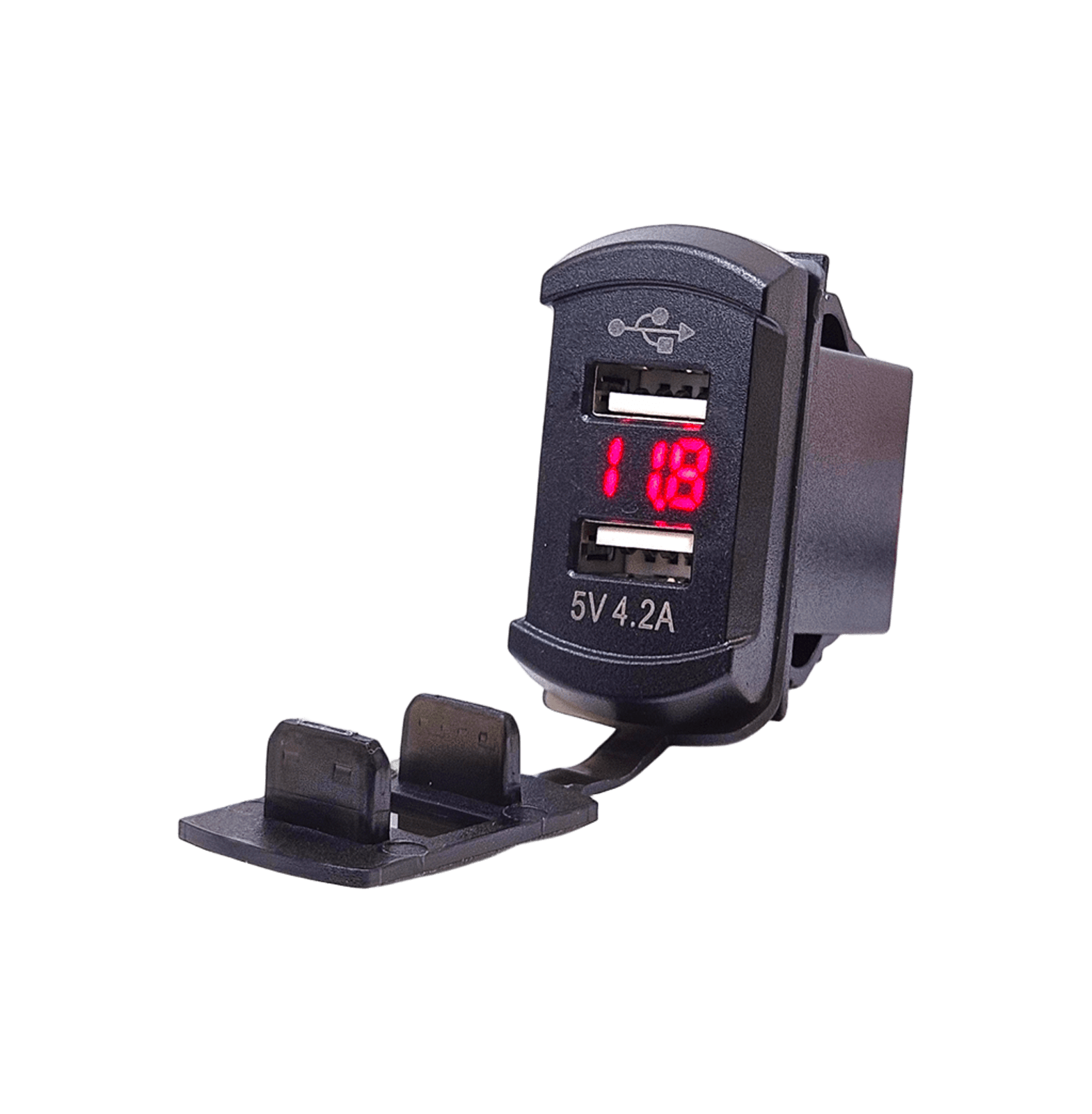 IC-266D-3 Marin Tip Voltmetreli İkili USB 12-24V - 5V/4,2A