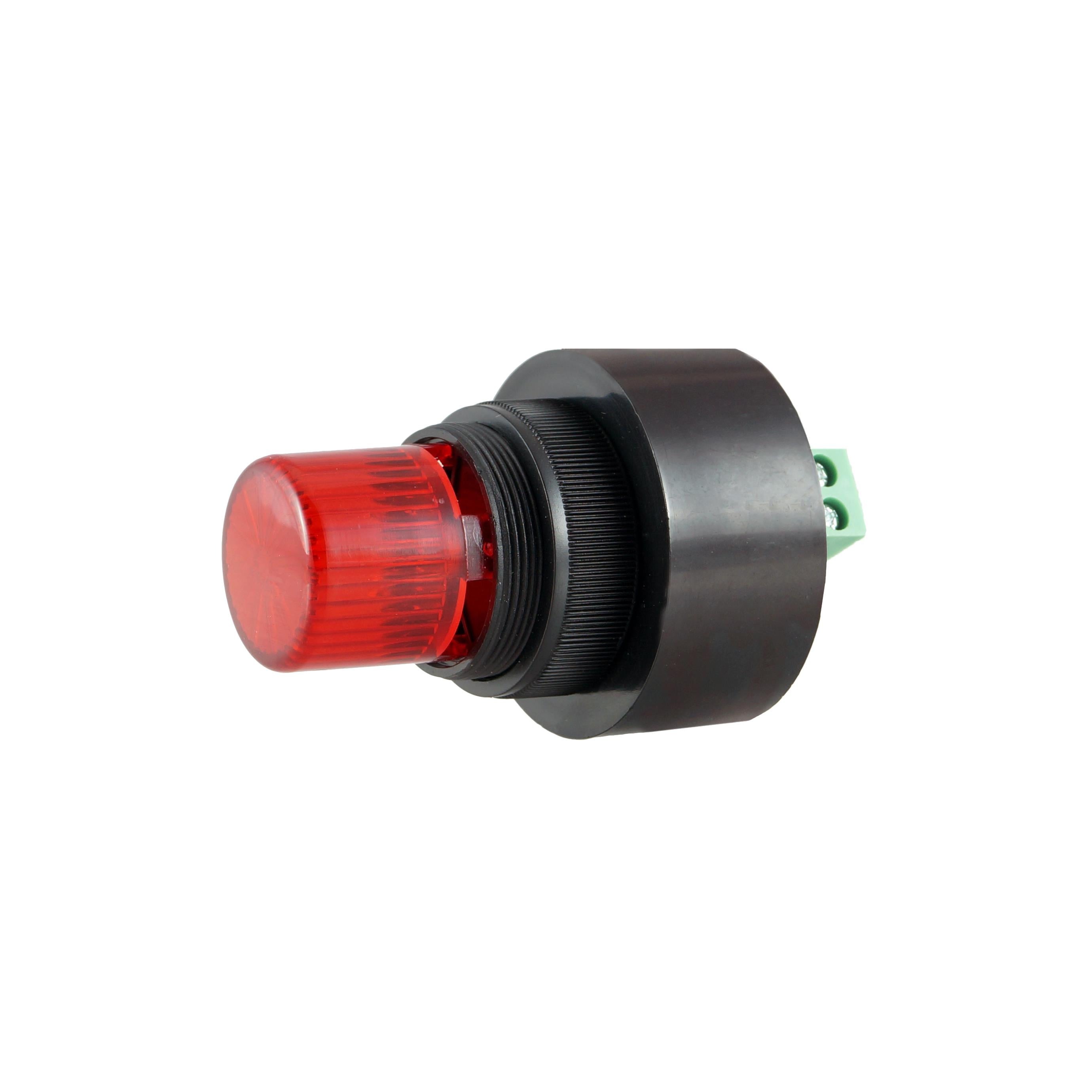 MESANMS 1211.220VAC/DCØ28 PANO MONTAJ LED BUZZER KESİK SES KLEMENS