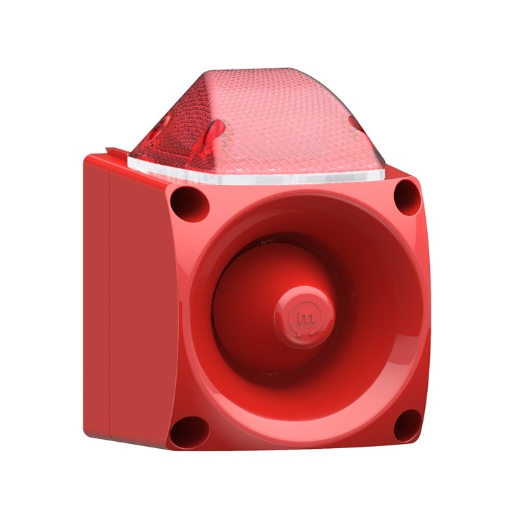 MESAN MS 3050.3.10.12-30VDC Endüstriyel LED Işıklı Siren Kırmızı Gövde