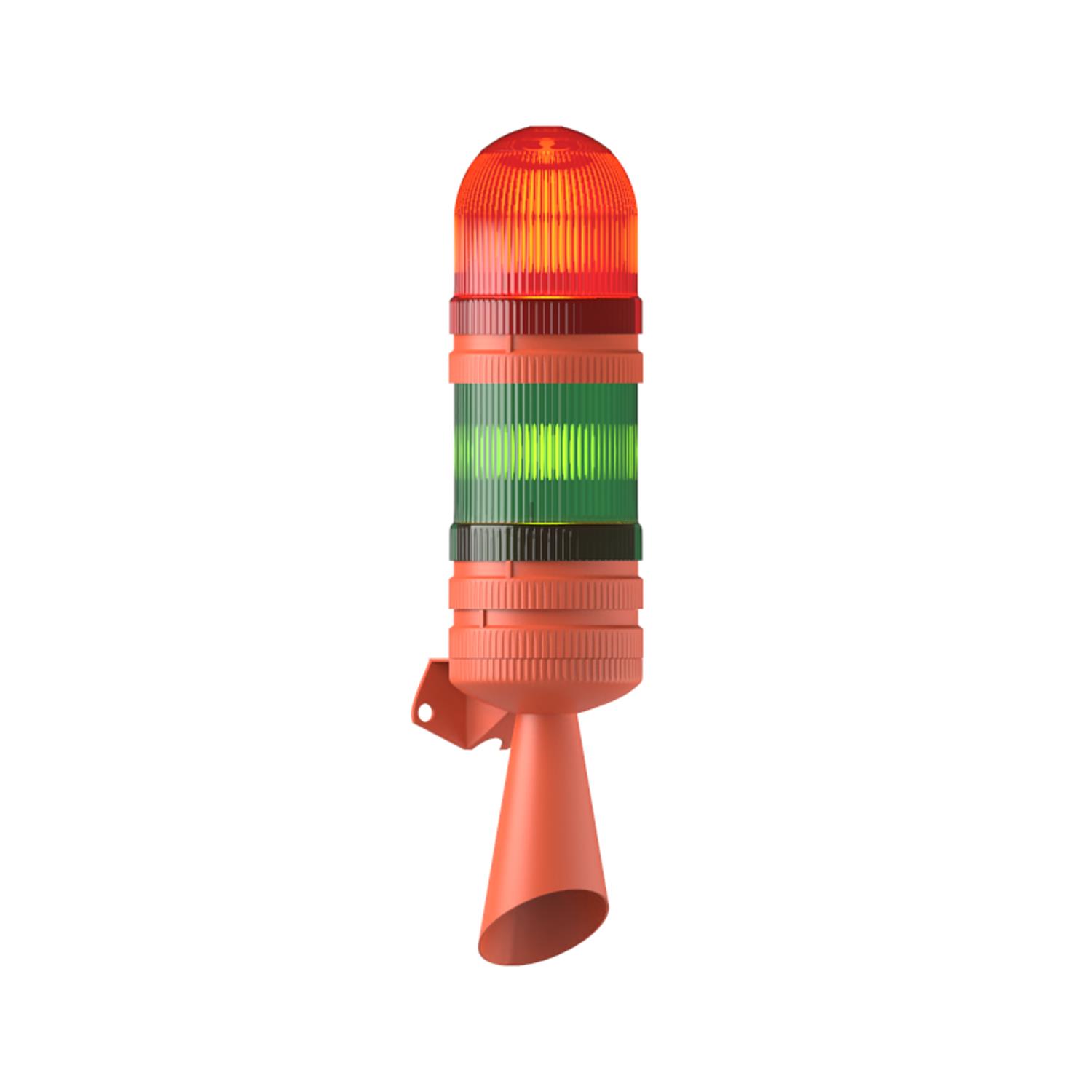 MESANMS 5836.1.2.12-24VAC/DC2 KAT LED MULTİFONKSİYON 2 SES BORULU ELEKTRONİK SİREN