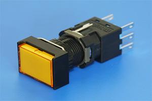 MOUJEN DİKDÖRTGEN 16MM YAYLI BUTON 24V AC/DC 6PİN 1CO