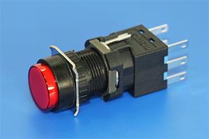 MOUJEN YUVARLAK 16MM KALICI BUTON 24V AC/DC 6PİN 1CO