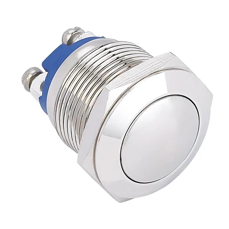 NO61 GQ19B-10-N 19mm Metal Yaylı Buton IP65 Bombeli