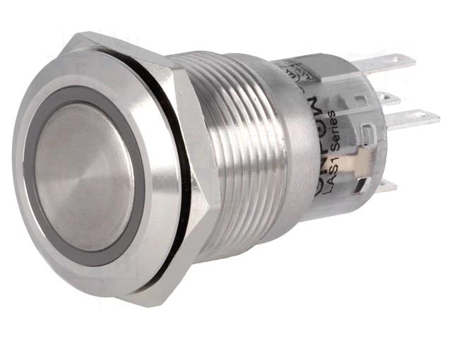 Onpow LAS1-AGQ-11ZE Yuvarlak 19mm Ledli Kalıcılı Metal Buton