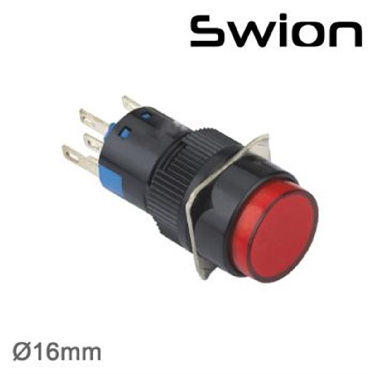 Swion 16mm LEDLİ Plastik Kalıcı Buton 1NO/1NC 5P SY-11Z