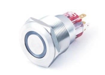 T22-312 22MM METAL KALICI BUTON IŞIKSIZ 2NO/NC