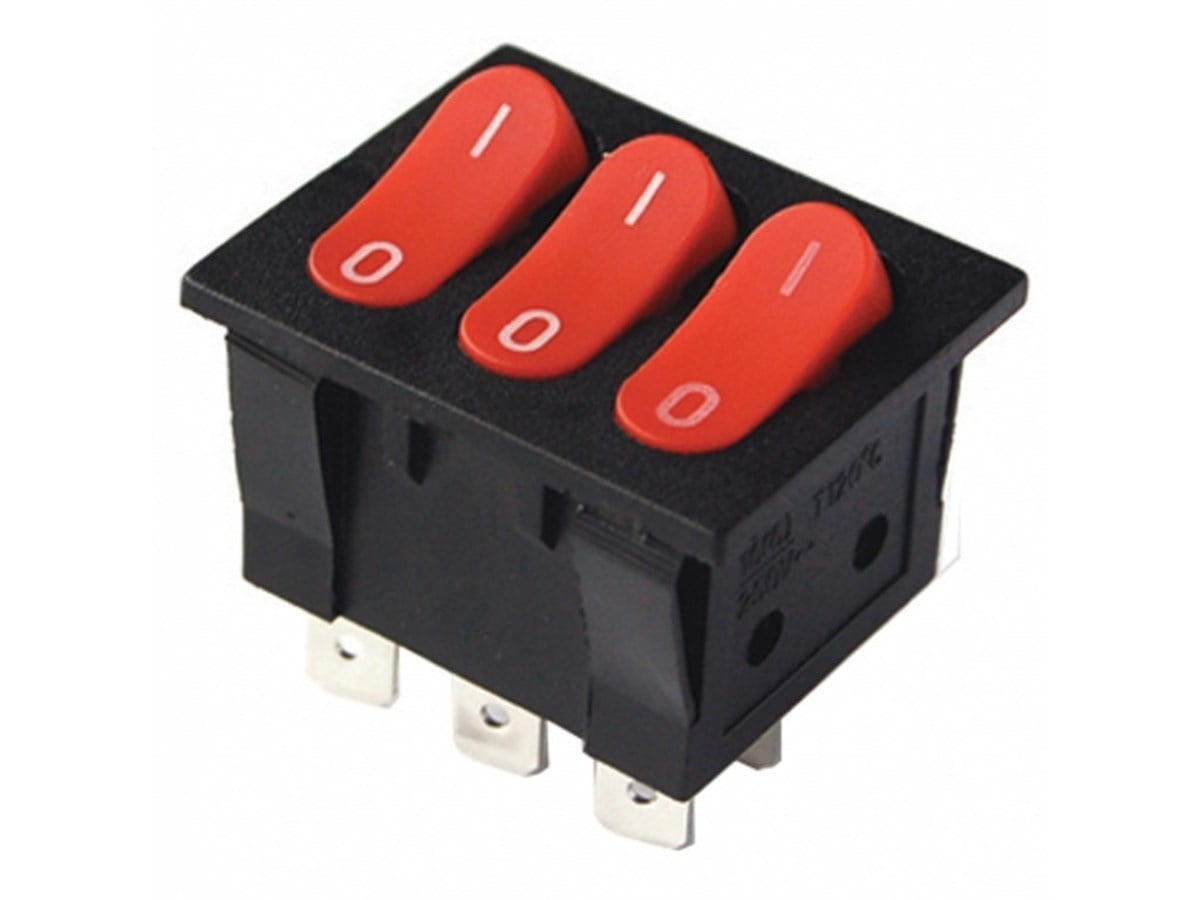 Üçlü Işıksız Anahtar ON-OFF 6P IC-136