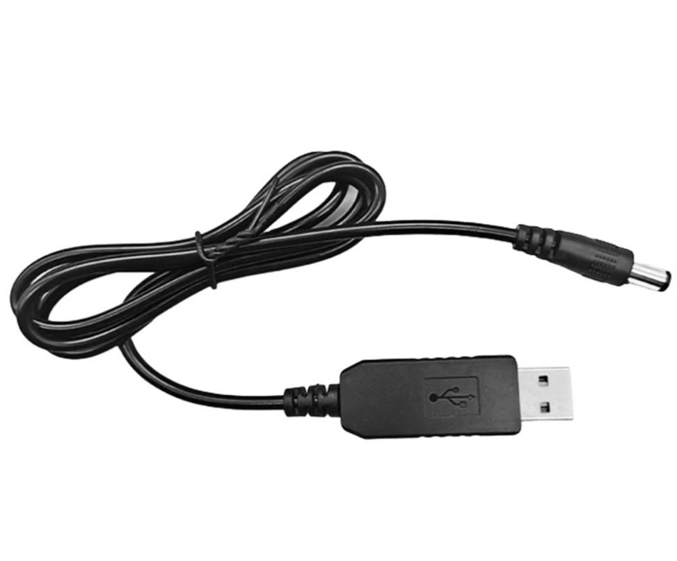 USB-BARREL JACK VOLTAJ YÜKSELTİCİ 1M KABLOLU (INP. 5V, OUTP. 12V)