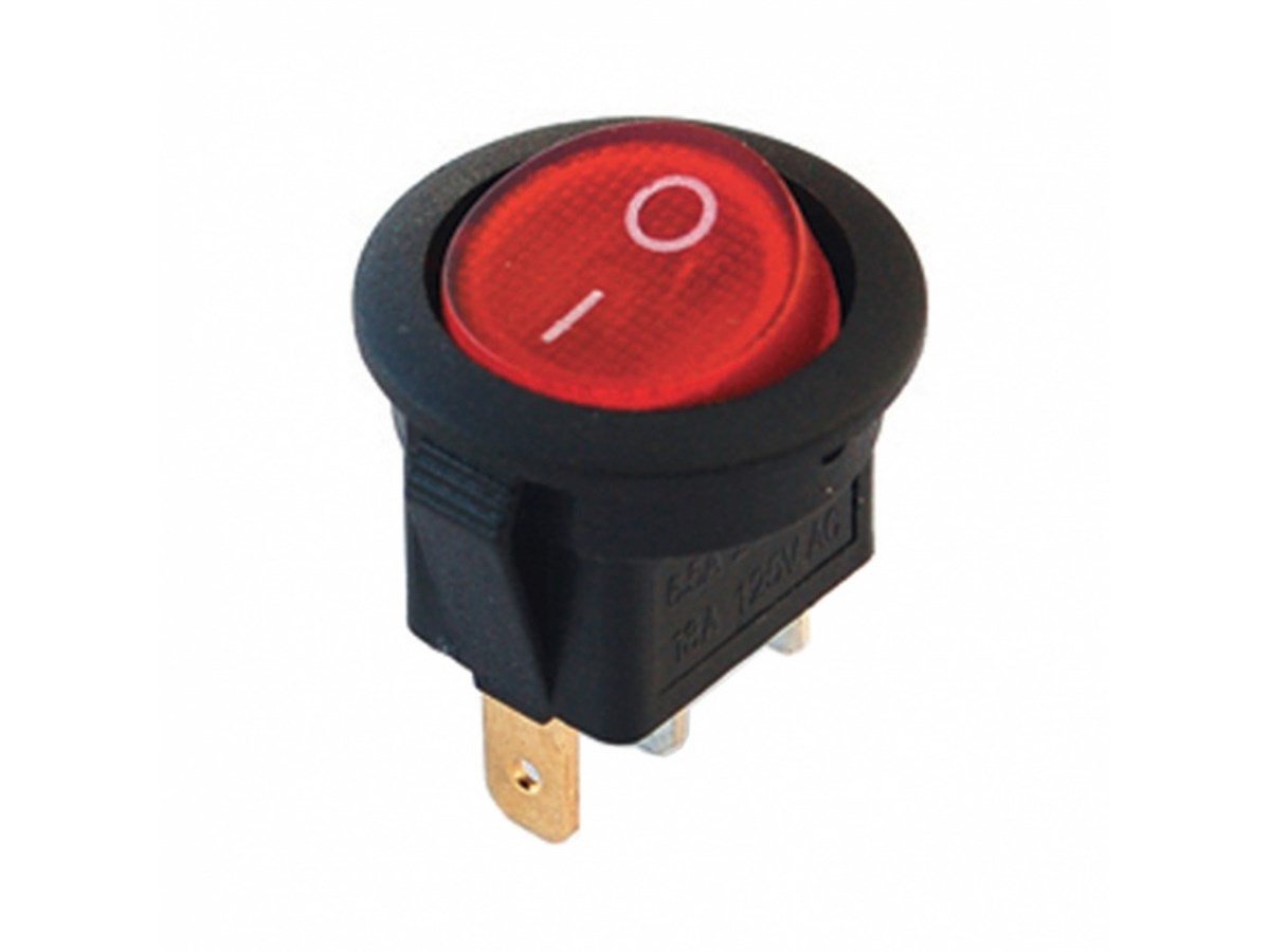 Yuvarlak Işıklı Anahtar ON-OFF 3P IC-131A 12VOLT
