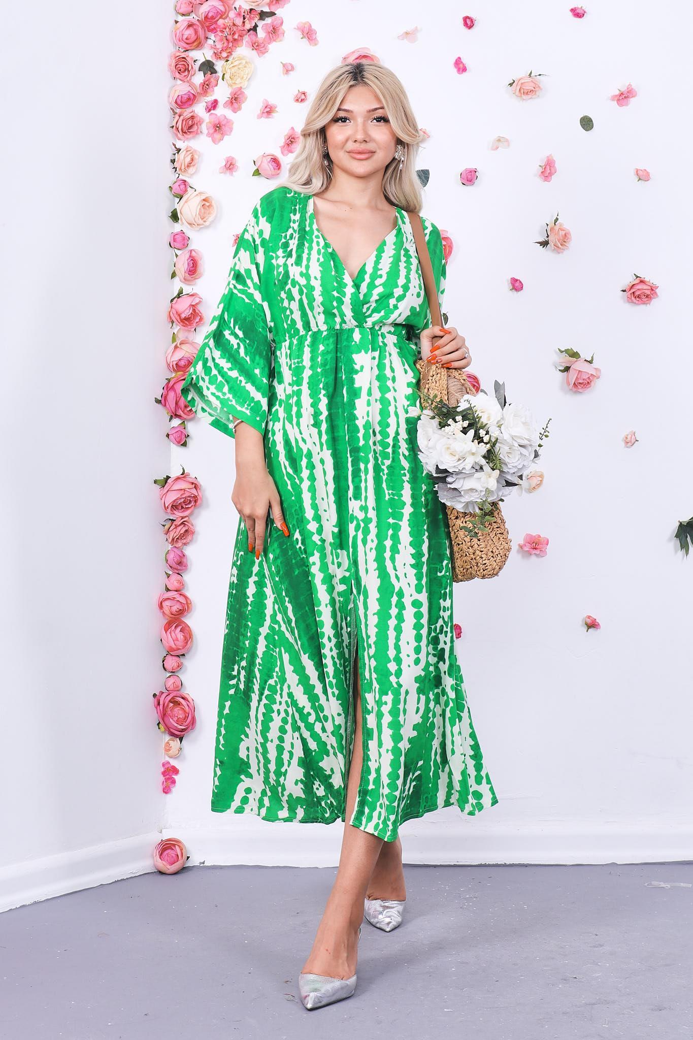 Elbise Beli Lastikli Pamuklu Elbise