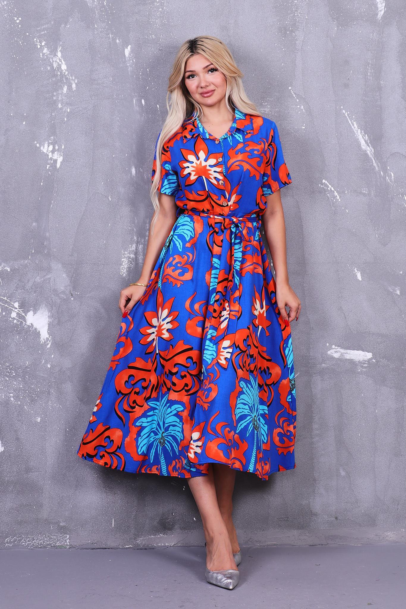 Elbise Desenli Gömlek Elbise