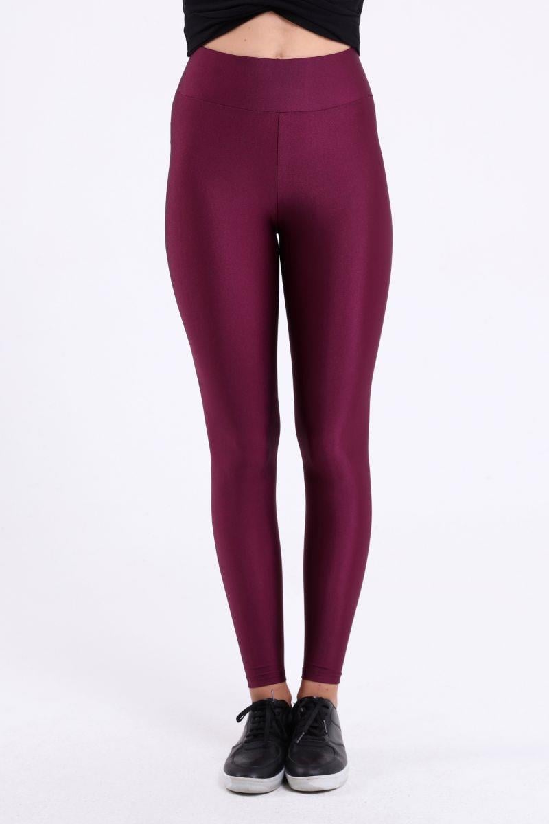 Tayt Kadın Orjinal Disko Tayt Mürdüm