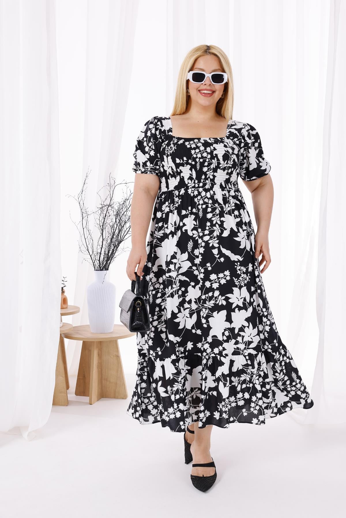 Elbise Karpuz Kol Gipeli Elbise