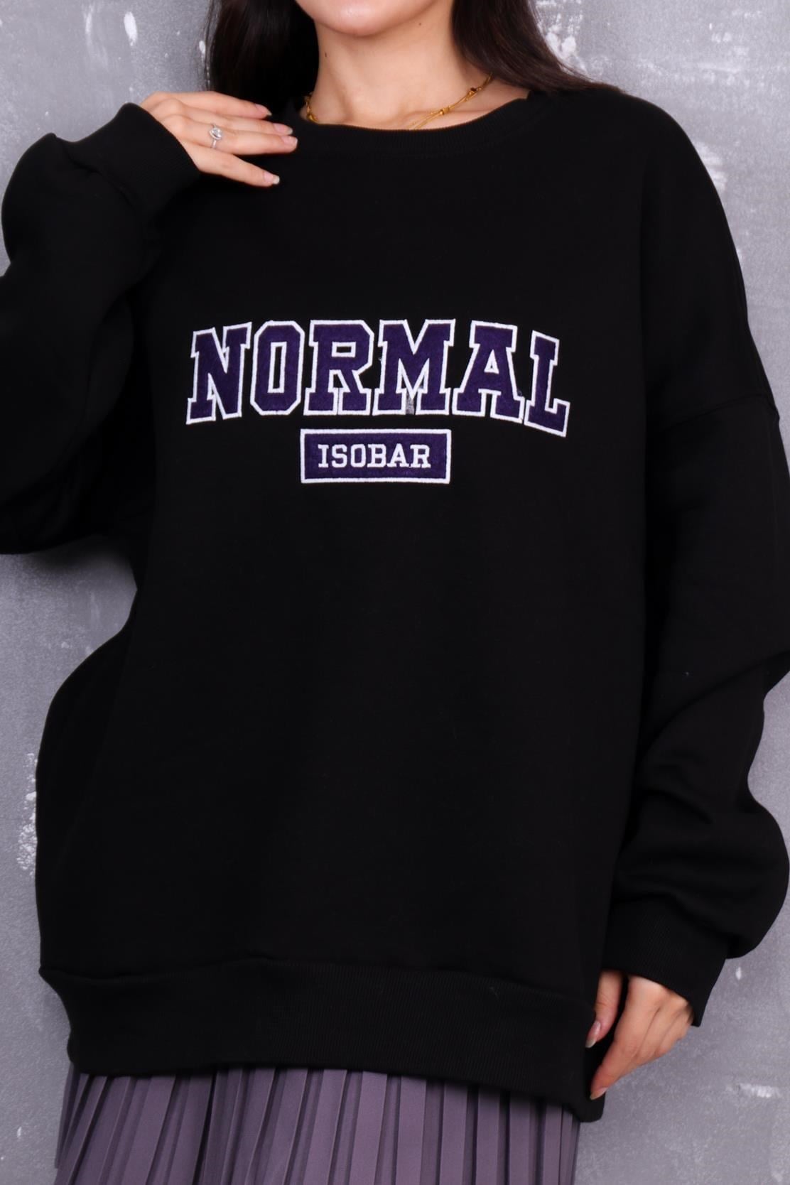 Sweatshirt Normal Baskılı İçi Şardonlu Sweatshirt
