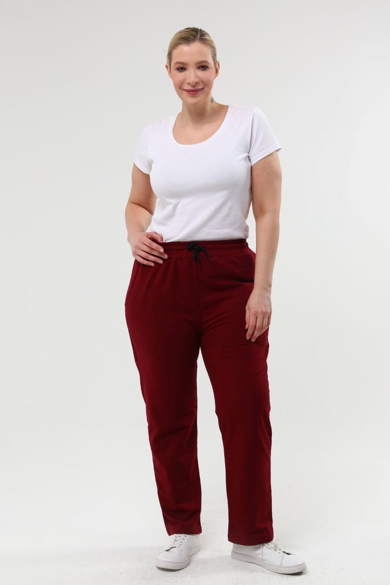 Eşofman Büyük Beden Basic Boru Paça Eşofman Altı Bordo