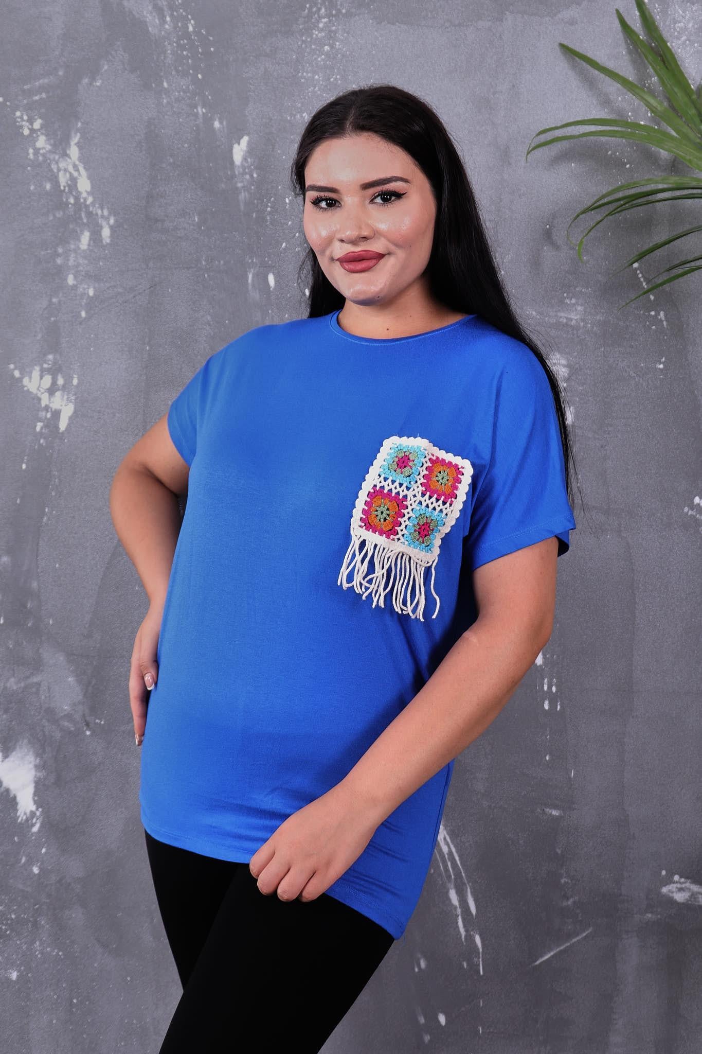 Tshirt Büyük Beden Cep Detaylı Oversize Tshirt