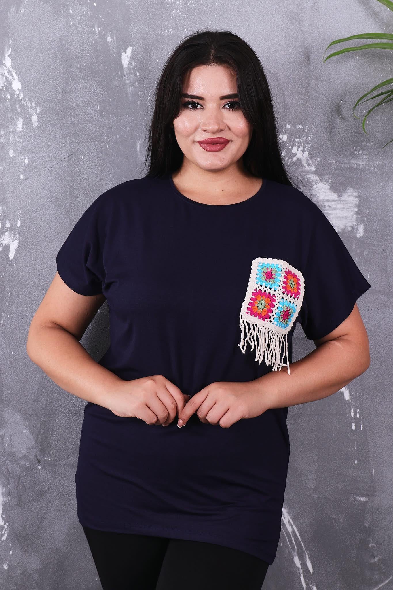 Tshirt Büyük Beden Cep Detaylı Oversize Tshirt
