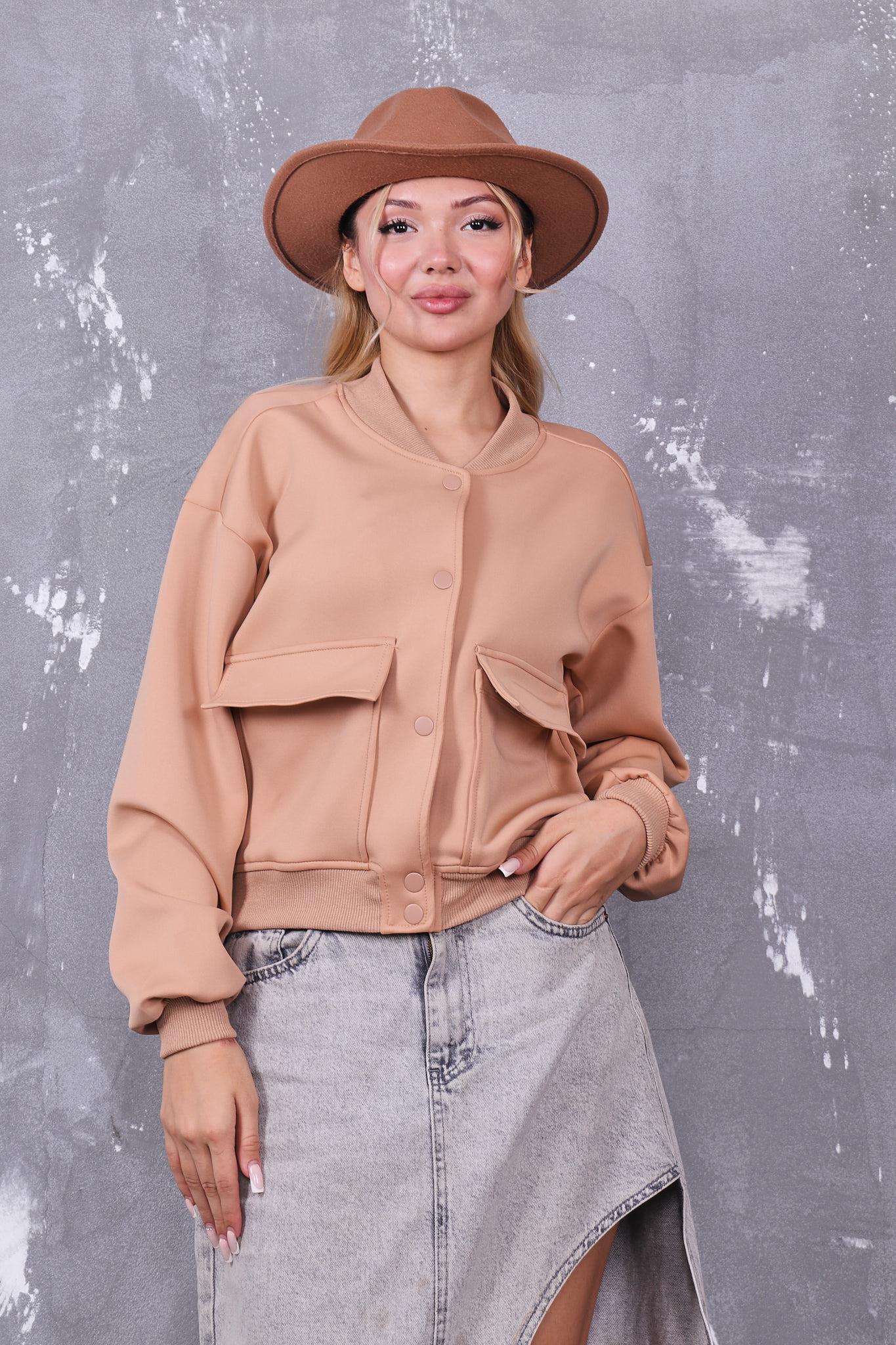Ceket Cepli Çıtçıtlı Bomber Ceket