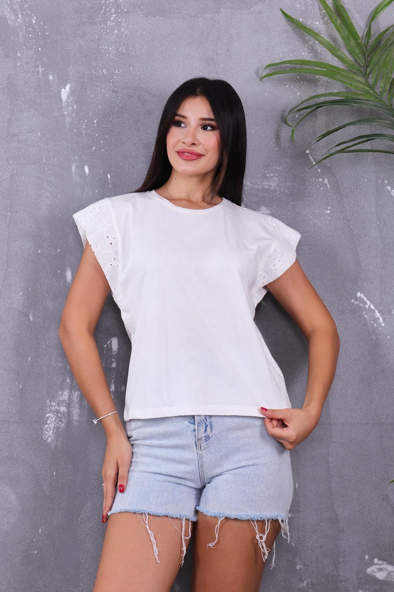 Bluz Kolları Fisto Detaylı Bluz