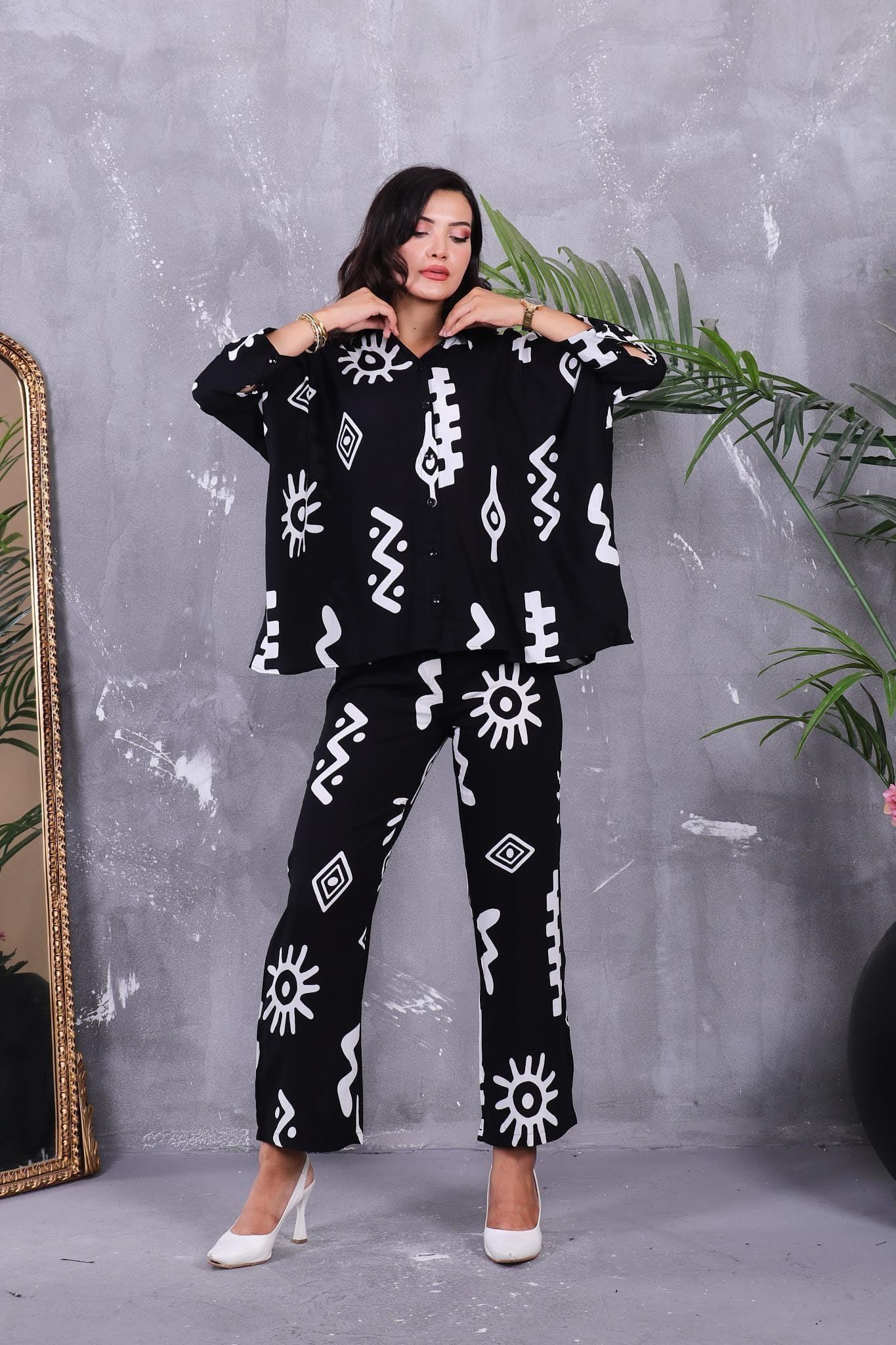 İkili Takım Oversize Gömlek Detaylı Takım