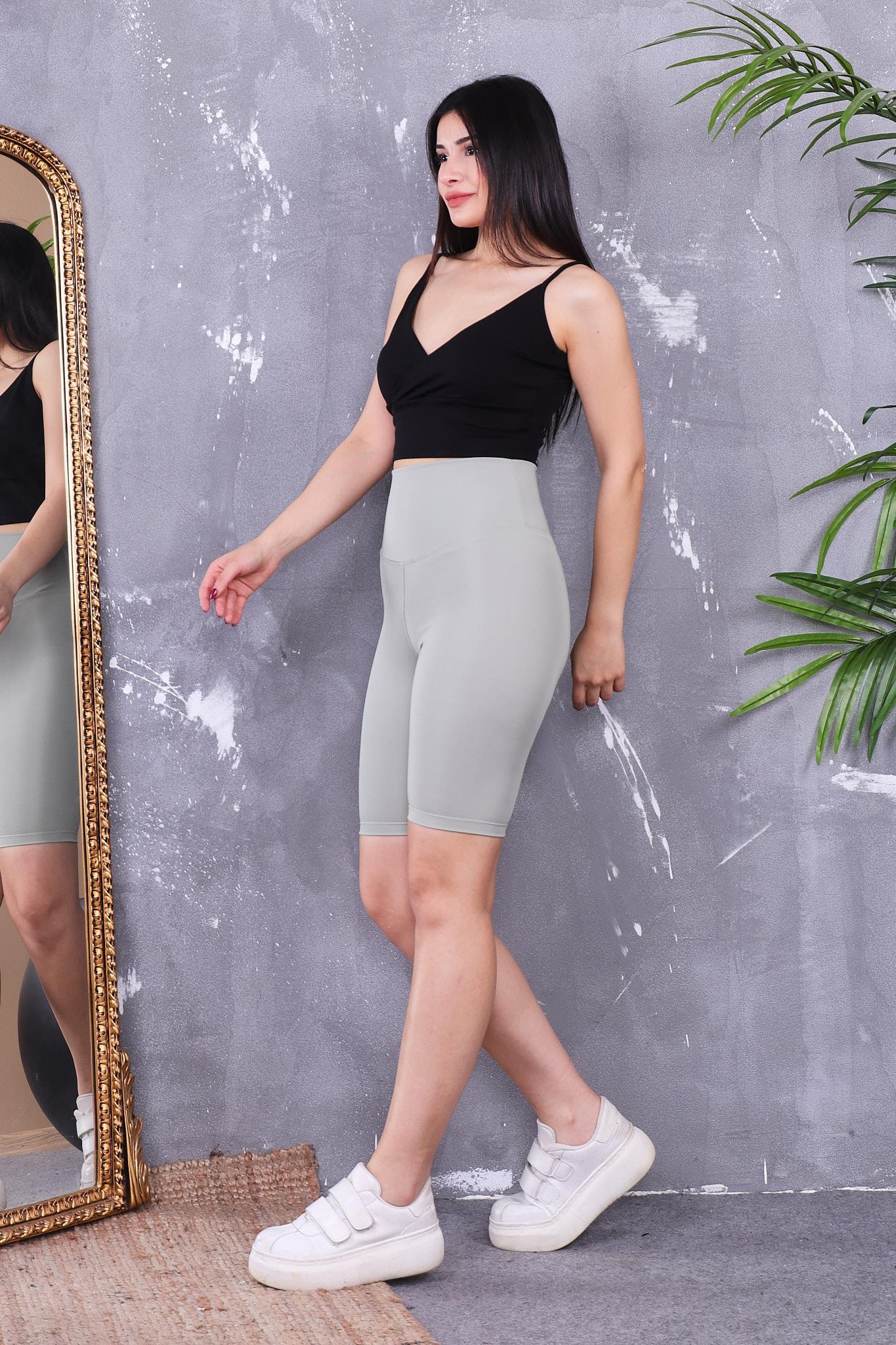 Tayt Yüksek Bel Biker Tayt