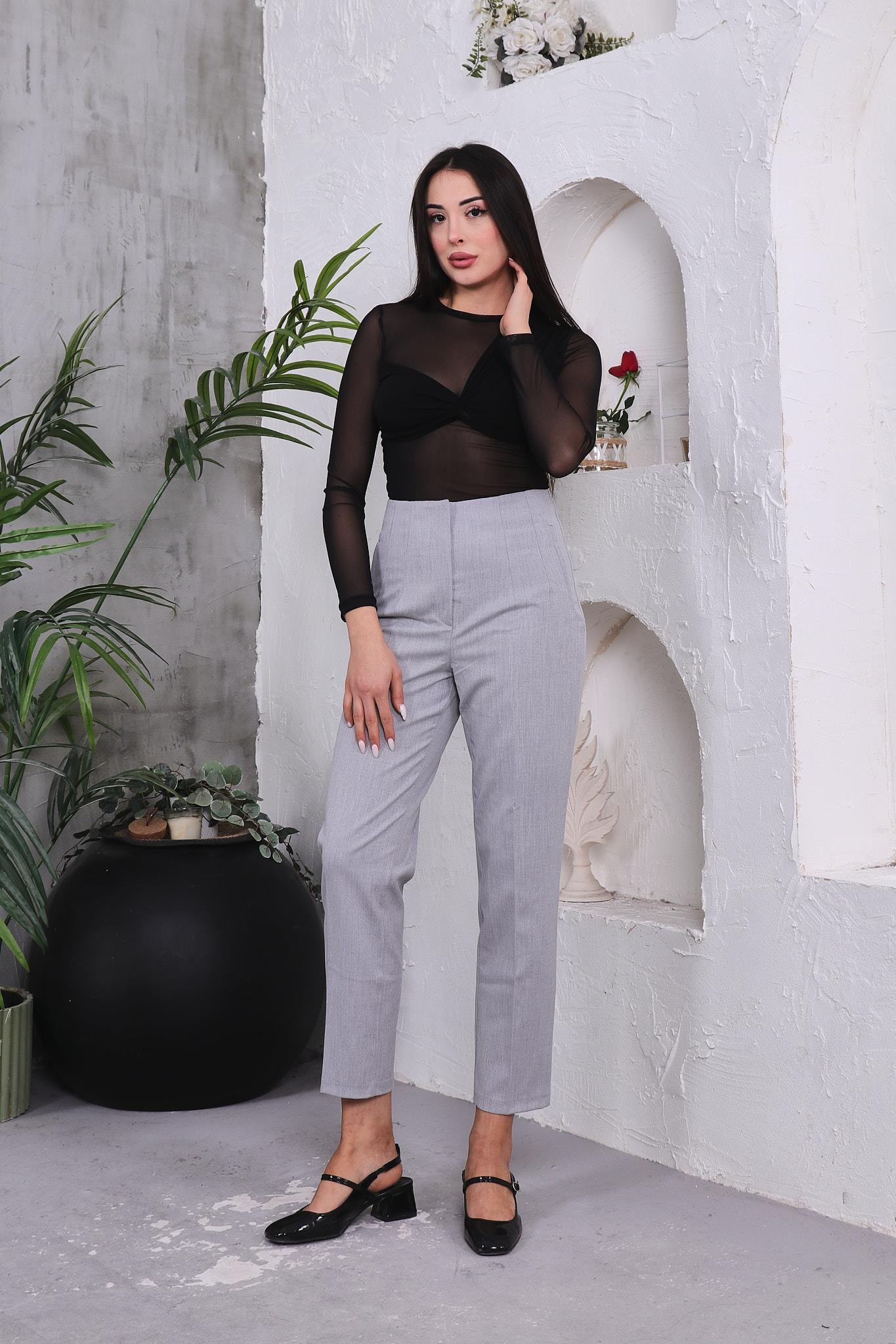 Pantolon Yüksek Bel Çimalı Pantolon