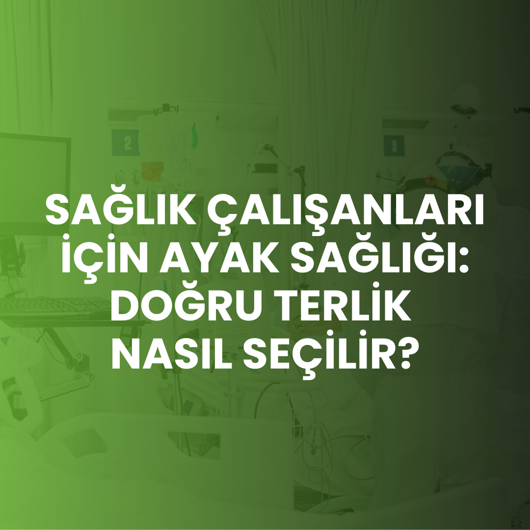 Ortopedik, kaymaz ve antibakteriyel özelliklere sahip hemşire terliği giyen sağlık çalışanı görseli