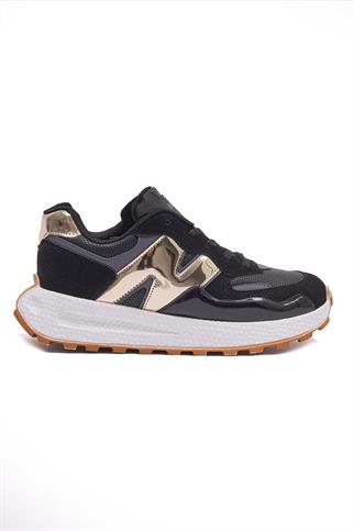 Pabucchi Rampex 0657  Bağcıklı Kalın Taban Sneaker Yürüyüş Spor Ayakkabı Kadın