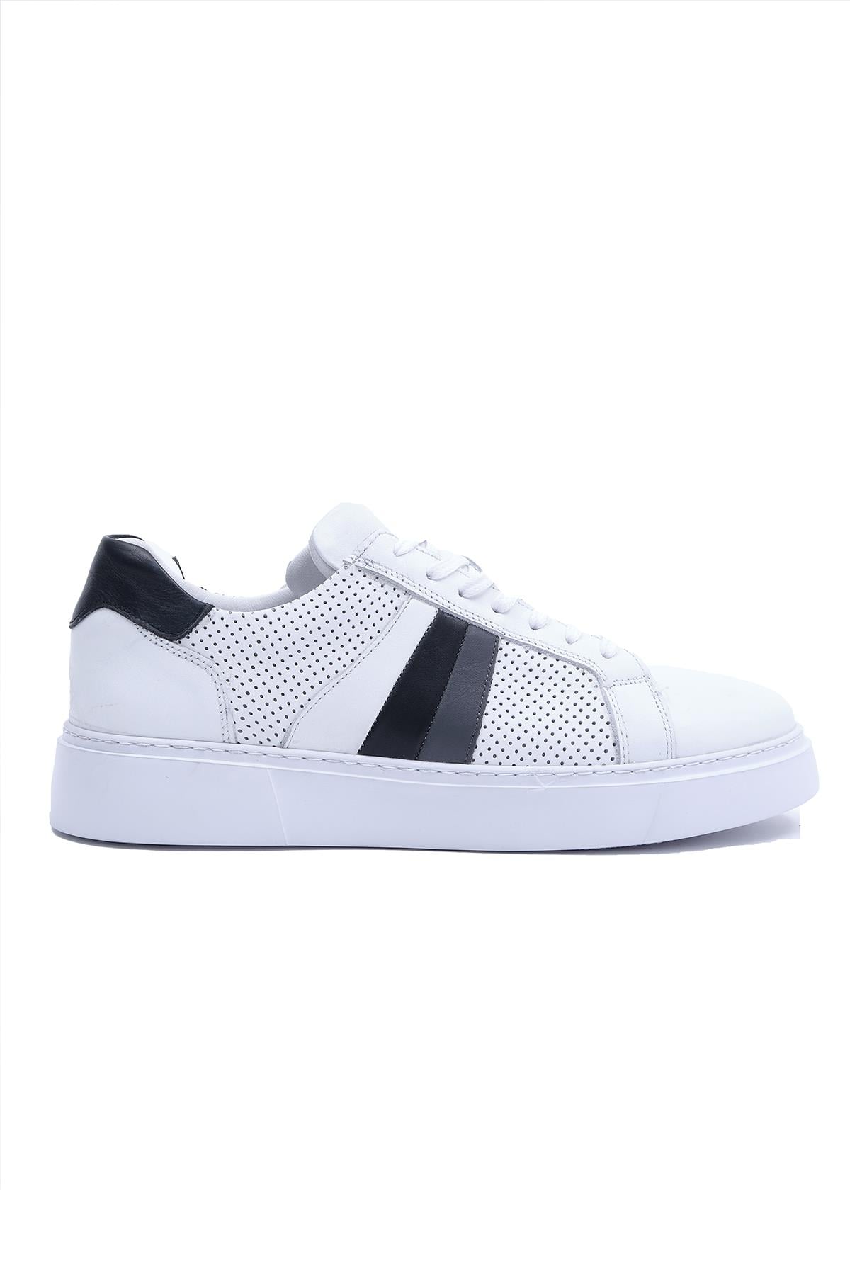 Punto 573185 Hakiki Deri Bağcıklı Sneaker Spor Günlük Ayakkabı Erkek