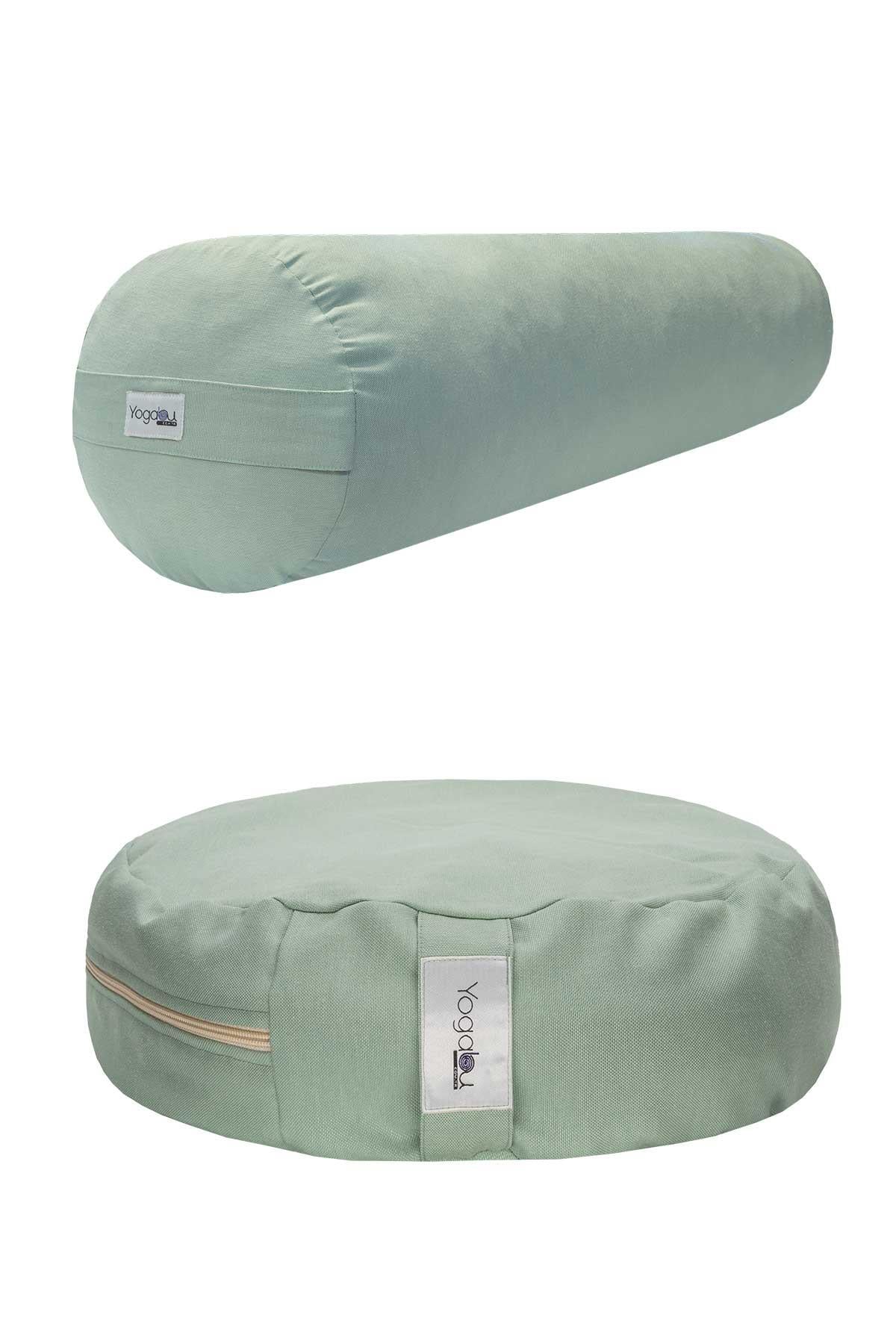 Kabuk Dolgulu Minder ve Bolster-Mint