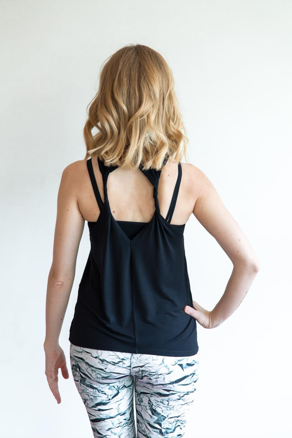 Sırt Detaylı Twin Ivy T-Shirt Siyah