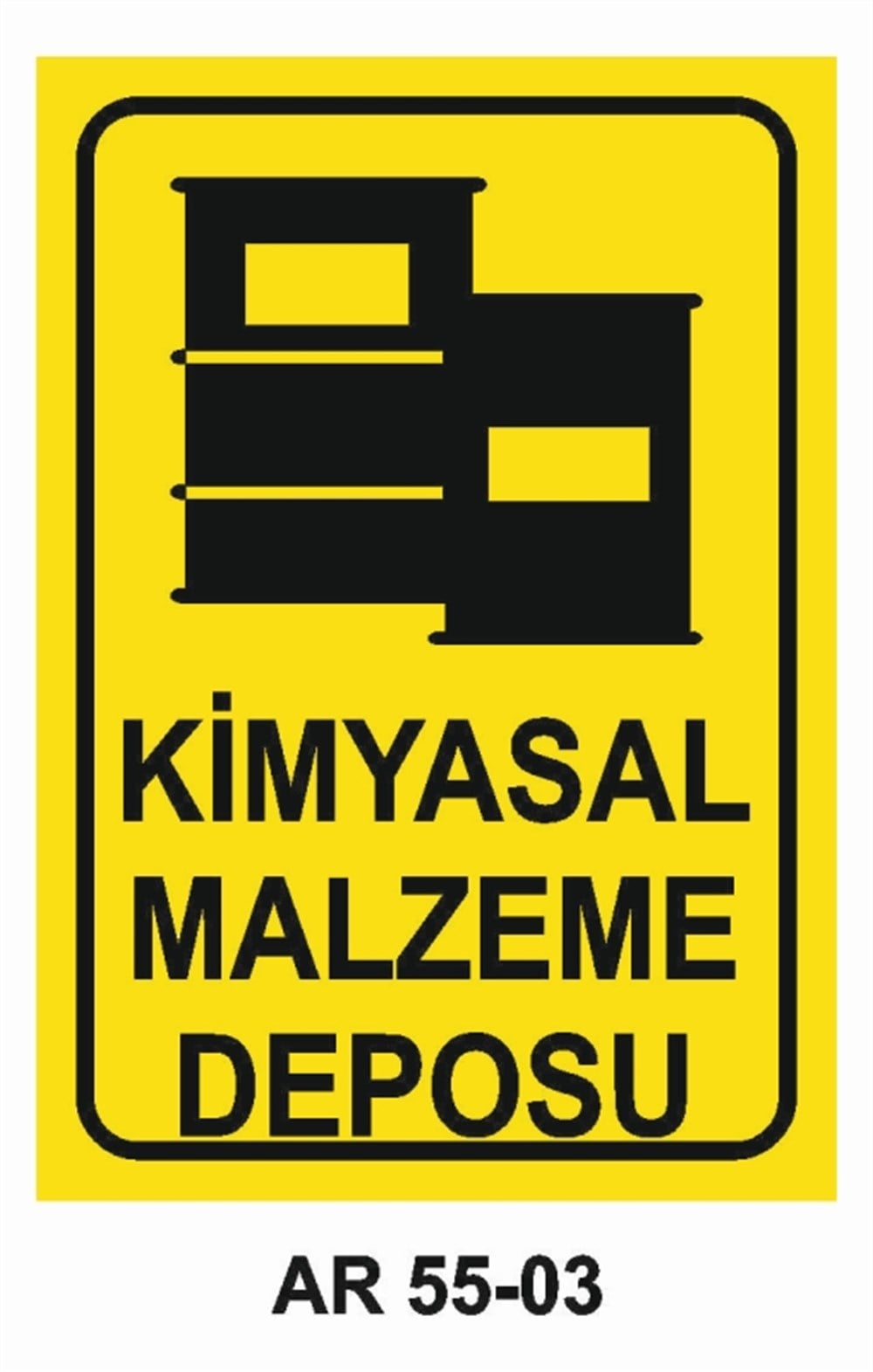 KİMYASAL MADDELER KİMYASAL MALZEME DEPOSU  İŞ GÜVENLİĞİ UYARI LEVHASI