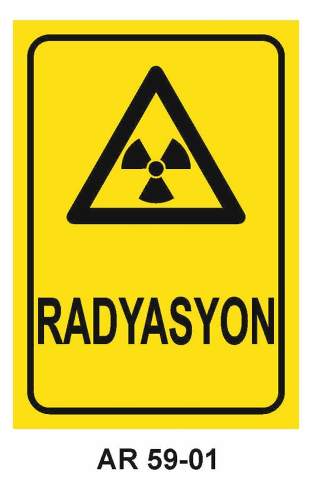 PATLAYICI MADDELERRADYASYON ALANI İŞ GÜVENLİĞİ UYARI LEVHASI