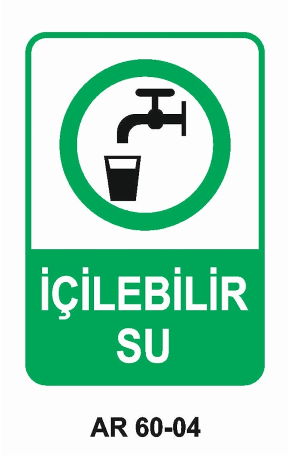 HAVA - SU - SICAK - ISIİÇİLEBİLİR SU İŞ GÜVENLİĞİ UYARI LEVHASI