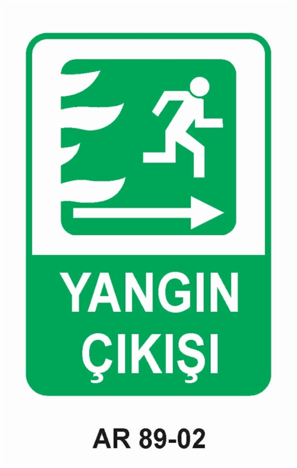 ACİL ÇIKIŞYANGIN ÇIKIŞI-2  İŞ GÜVENLİĞİ UYARI LEVHASI