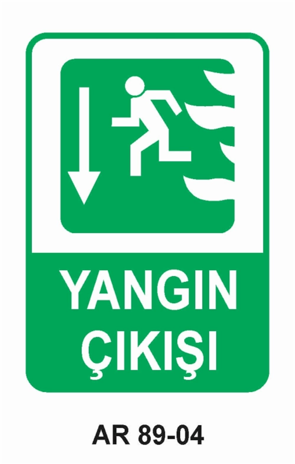 ACİL ÇIKIŞYANGIN ÇIKIŞI-4 İŞ GÜVENLİĞİ UYARI LEVHASI