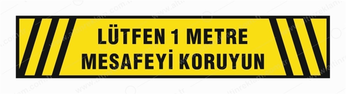 SOSYAL MESAFE1 METRE MESAFE UYARI ZEMİN STICKER