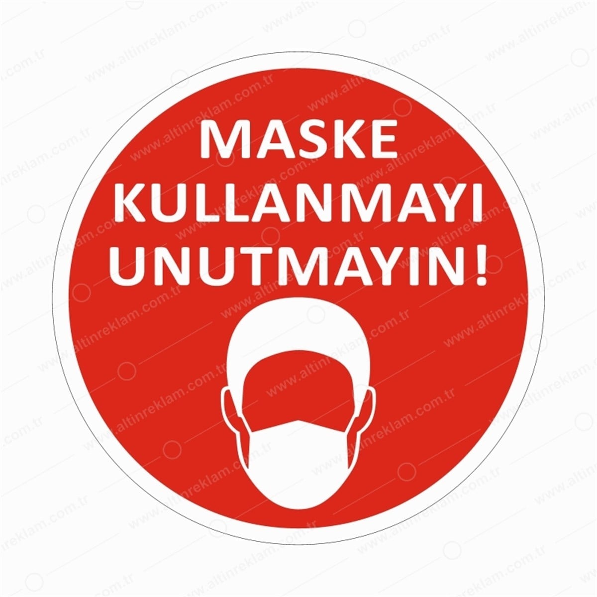 SOSYAL MESAFEMASKE KULLANMAYI UNUTMAYIN UYARI ZEMİN STİCKER