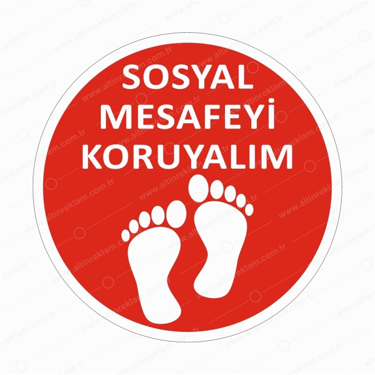 SOSYAL MESAFESOSYAL MESAFEYİ KORUYALIM UYARI ZEMİN STİCKER