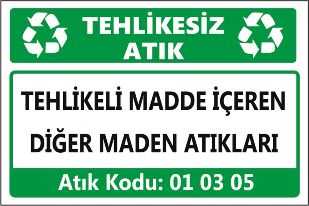 Tehlikeli AtıklarTEHLİKELİ MADDE İÇEREN DİĞER MADEN ATIKLARI 