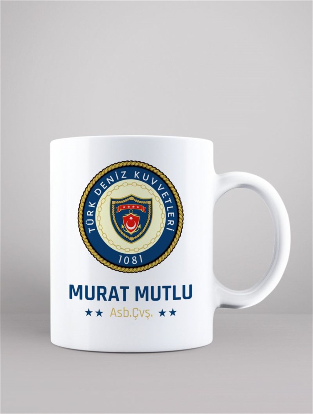Mesleklere Özel KupalarTÜRK DENİZ KUVVETLERİ KİŞİYE ÖZEL BASKILI KUPA