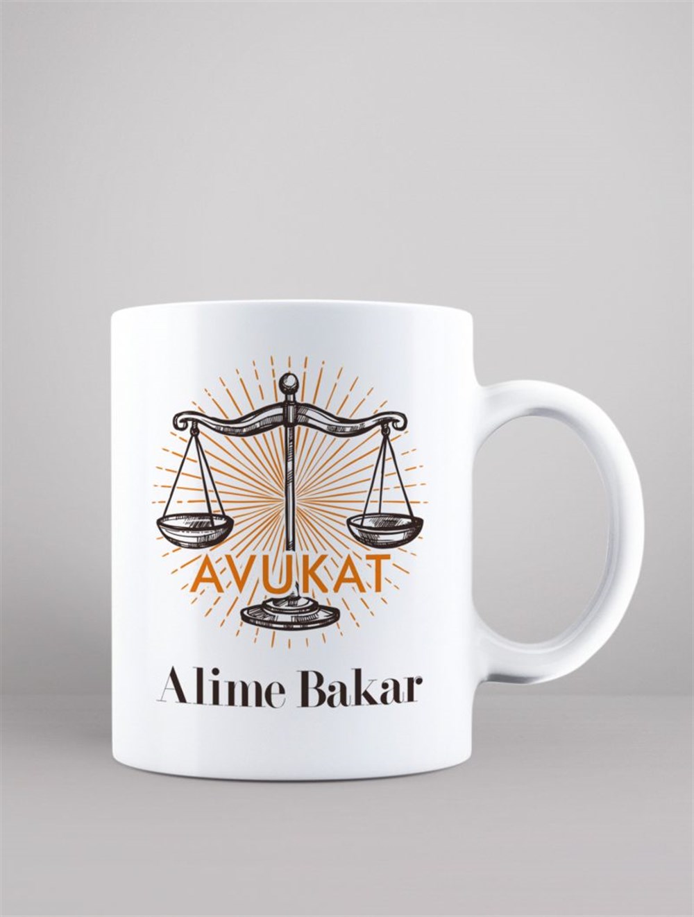 Mesleklere Özel KupalarAVUKAT KİŞİYE ÖZEL BASKILI KUPA 2