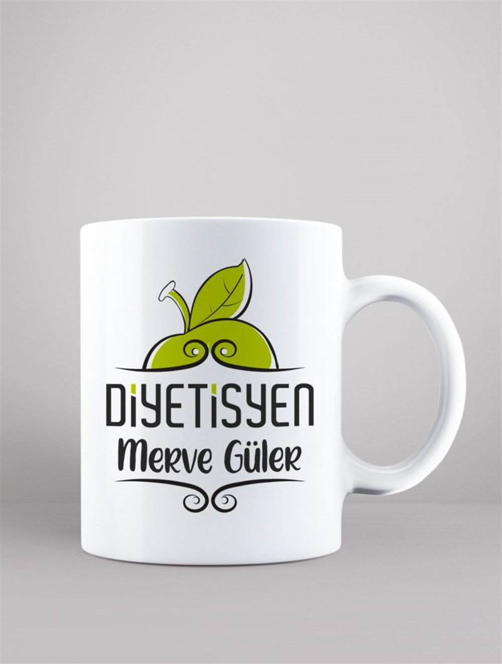 Mesleklere Özel KupalarDİYETİSYEN KİŞİYE ÖZEL BASKILI KUPA