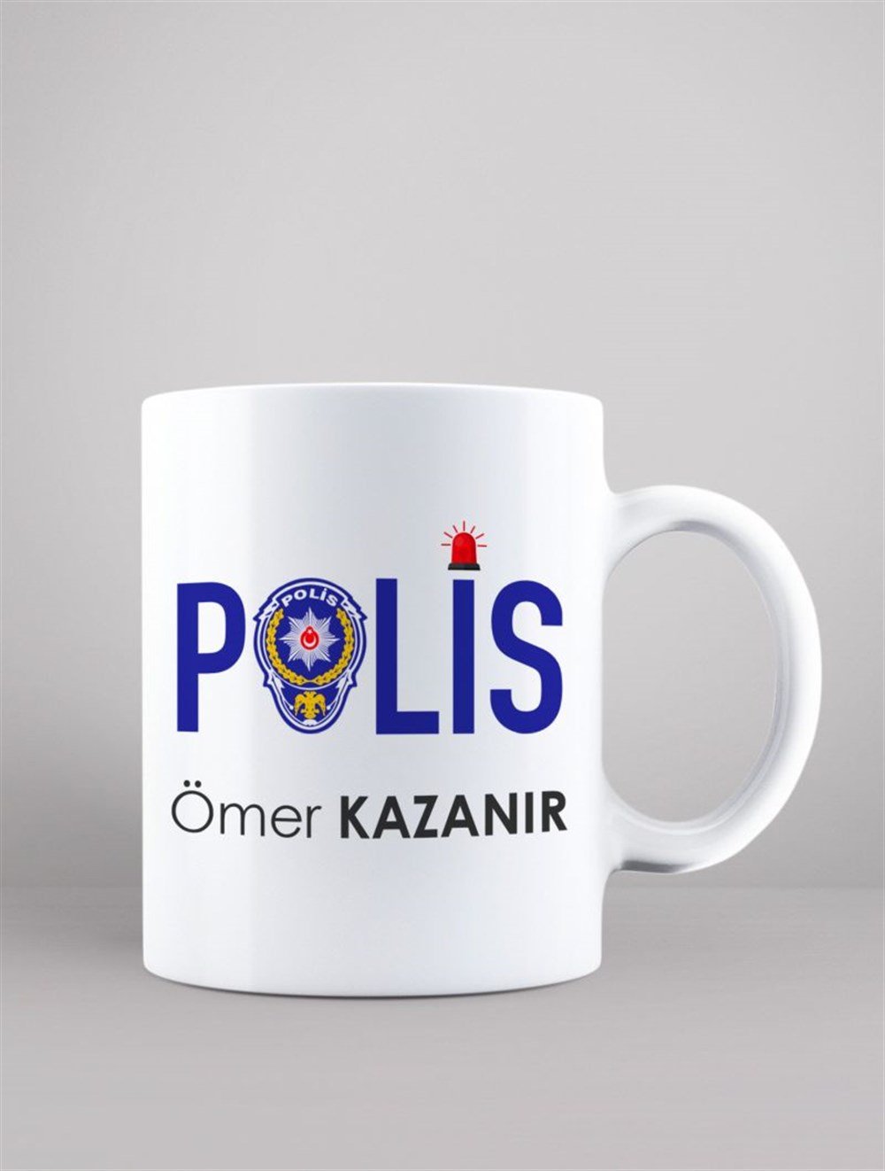 Mesleklere Özel KupalarPOLİS KİŞİYE ÖZEL BASKILI KUPA