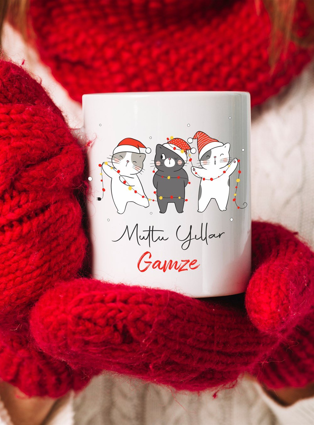 Çift KupalarıYılbaşı Temalı Kişiye Özel Kupa Bardaklar 1